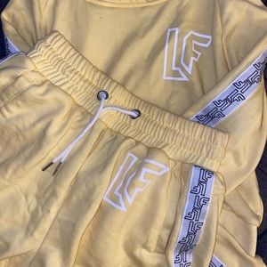 Yellow LF sweatsuit set - size Small